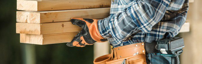 Contractor with Wood Beams